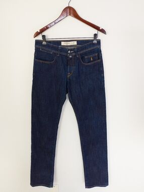 SIVIGLIA Denim Core P021 Men's Straight Jeans Size 32 Dark Wash Made in Italy